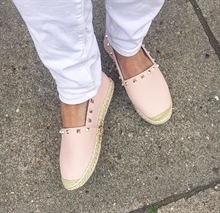 Espadrille med nitter i rosa